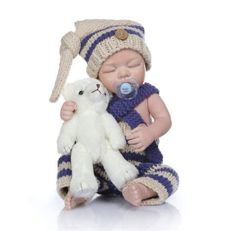 Sleeping Reborn Baby Boy Doll Lifelike Poseable Silicone Newborn Doll