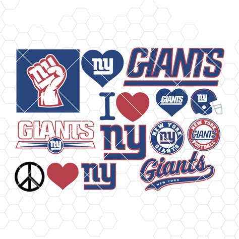 New York Giants Svg New York Giants Files Giants Logo Football Sil