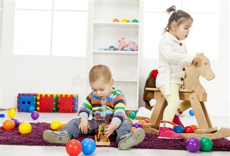 Kids Playing In The Room Stock Photo Image Of Beautiful 28144664