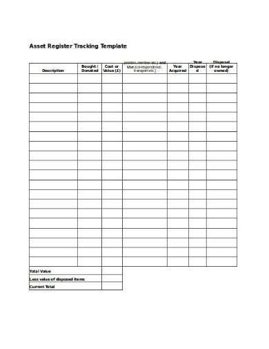 Free 7 Asset Tracking Samples And Templates In Pdf Ms Word Ms Excel