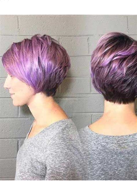 Short Over Ears Haircut Purple Pixie Cut Pixie Hair Color Cool Hair