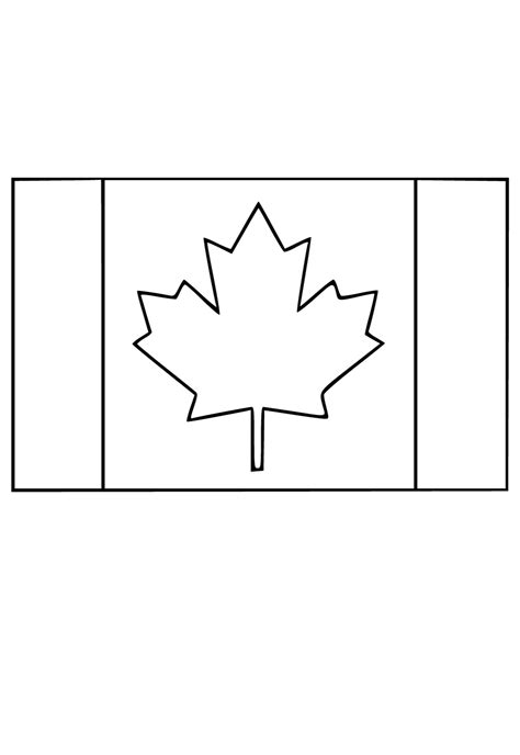 Desenho E Imagem Bandeira Canadá Para Colorir E Imprimir Grátis Para