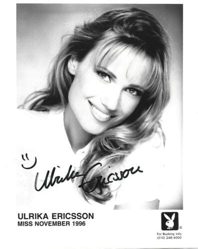 Ulrika Ericsson Official Playboy Nov Signed Photo Coa Autograph Playmate Ebay