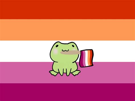 Frog With Lesbian Flag