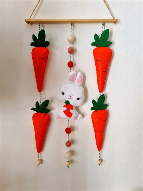 Easter Wall Hanging Carrots Easter Bunny Easter Decorations