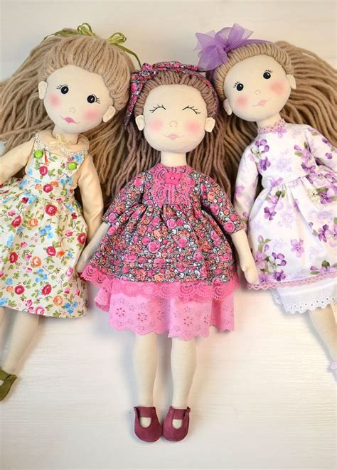 Cloth Dolls Handmade Dress Up Rag Doll Baby First Doll Stuffed 4dd