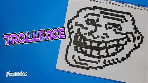Trollface Pixel Art Pixelados Youtube