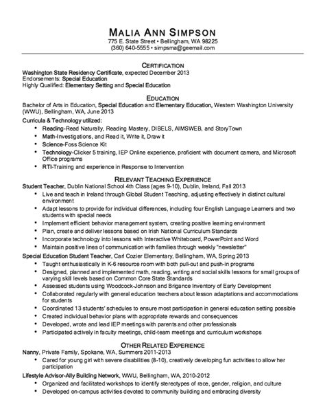 45 Special Education Resume Sample That You Should Know