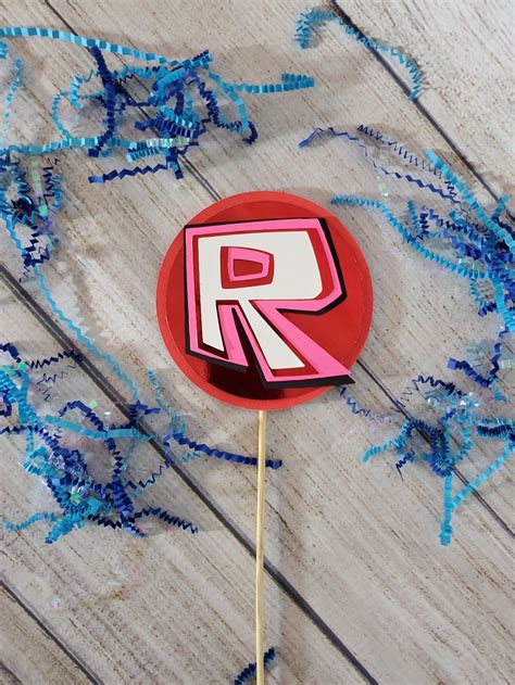 Roblox Inspired Centerpiece Cake Topper Party Etsy