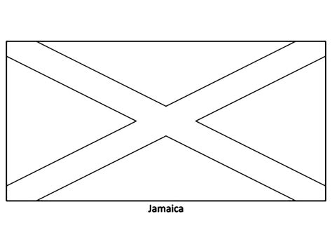 Printable Jamaica Flag Coloring Page Download Print Or Color Online For Free