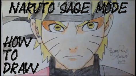 How To Draw Naruto Sage Mode By Zaromaru Youtube