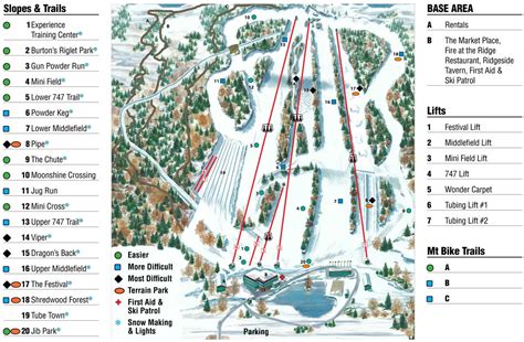 Powder Ridge Piste And Ski Trail Maps
