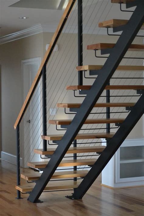 Double Stringer Steel Staircases With Wood Treads In Nyc And Ct Acadia