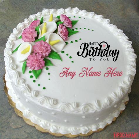 Buttercream Flowers Birthday Cake By Name Edit A