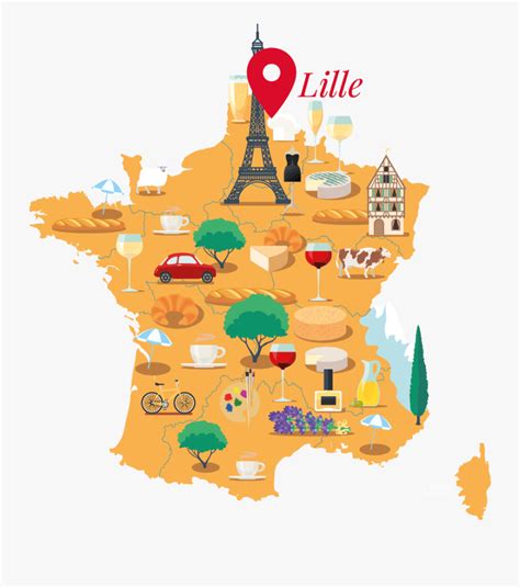Map Of France With Landmarks Free Transparent Clipart Clipartkey