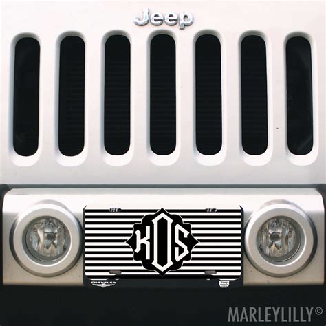 Monogrammed Front License Plate Marleylilly
