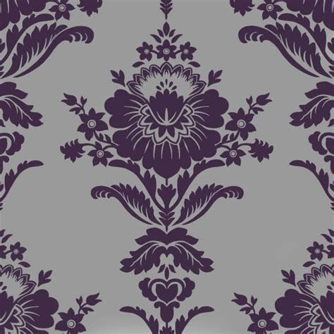 Maybe you would like to learn more about one of these? Designer Selection Heritage Damask Purple / Silver ...