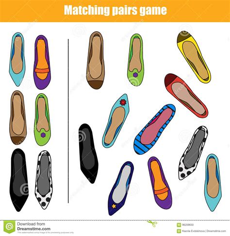 Find The Same Pictures Children Educational Game. Matching Pairs Game ...