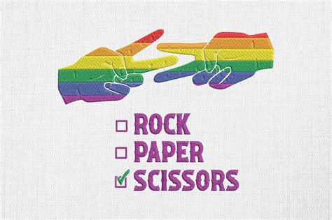 Rock Paper Scissors Lesbian Pride LGBT Creative Fabrica