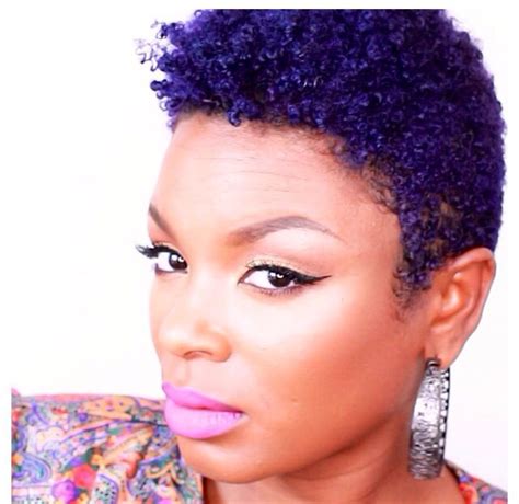 Short Natural Purple Hairstyles