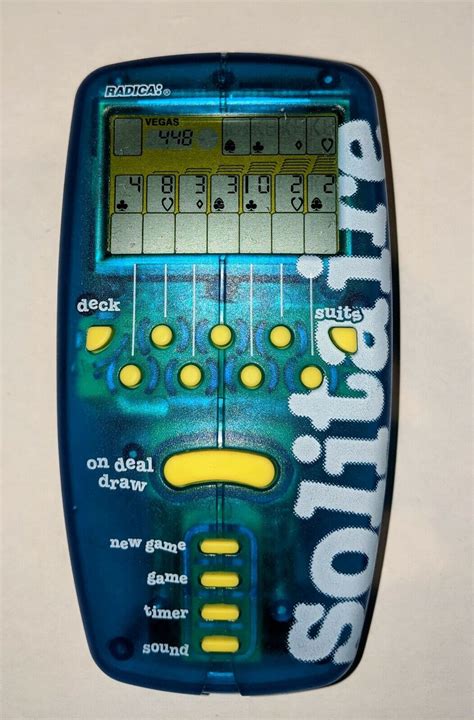 Vintage Radica Pocket Solitaire Game Travel Handheld Electronic 9916
