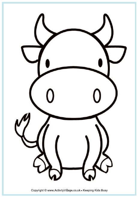 Ox Colouring Page Animal Coloring Pages Farm Animal Coloring Pages