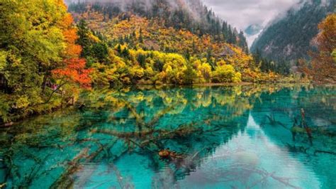 Solve Crystal Clear Turquoise Lake In Jiuzhaigou National Park Jiuzhai