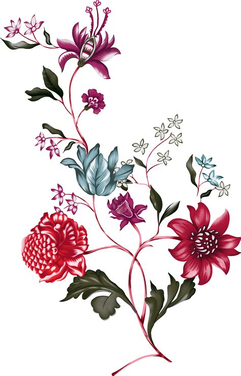 Tropical Flowers Floral Flowers Digital Print Fabric Digital Prints