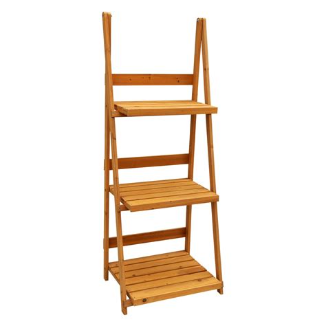 Leisure Season 3 Tier A Frame Plant Stand Plant Stands Outdoor Wood