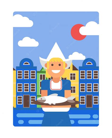 Premium Vector Netherlands Poster In Simple Flat Style Illustration