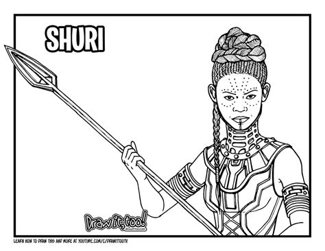 How To Draw Shuri Black Panther Drawing Tutorial Draw It Too