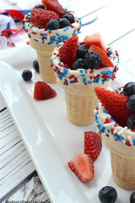 Disposable ice cream and frozen yogurt cups. Patriotic Ice Cream Cone Cups - Southern Made Simple