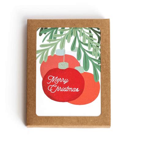merry christmas cards set of 6 christmas cards with kraft envelopes habitude paper