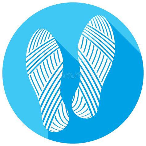Sole Shoes Imprint Flat Icon Vector Illustration Stock Vector