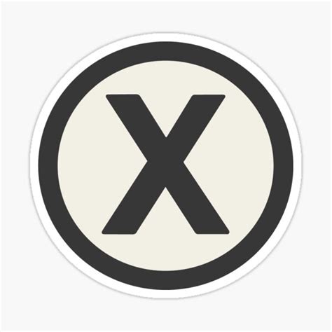 X Sticker For Sale By Ziphgames Redbubble