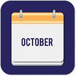 Calendar October Clipart Icon Oct Transparent Clip
