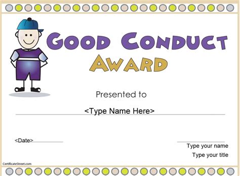 8 Free Sample Good Conduct Certificate Templates Printable Samples