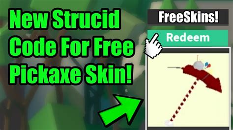 There are new codes in strucid! Roblox Strucid Codes | How to Get Free Pickaxe Skin! - YouTube