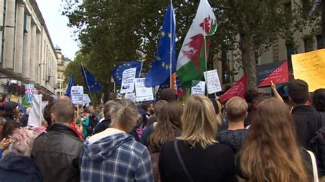 Brexit Protests In Cardiff Over Parliament Shutdown Bbc News