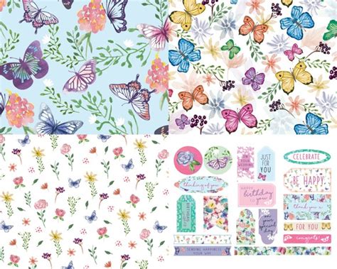 Free Beautiful Butterfly Printable Papers Gathered