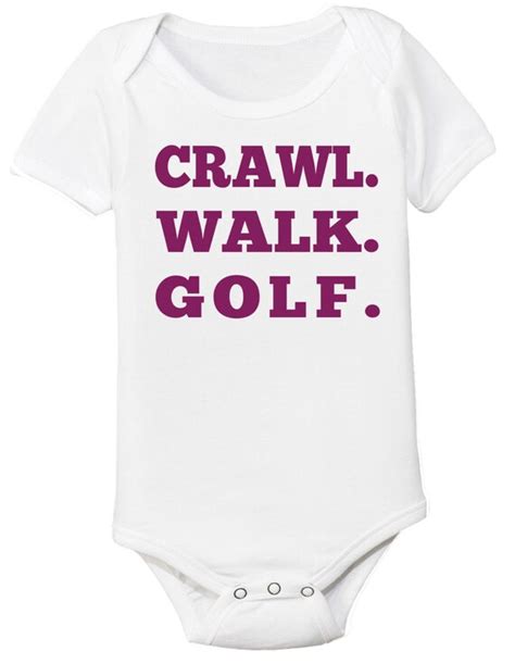 Crawl Walk Golf Baby Golf Outfit Golf Onesie By Cleverfoxapparel