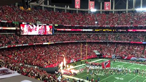 2014 Atlanta Falcons Running Onto The Georgia Dome Field Youtube