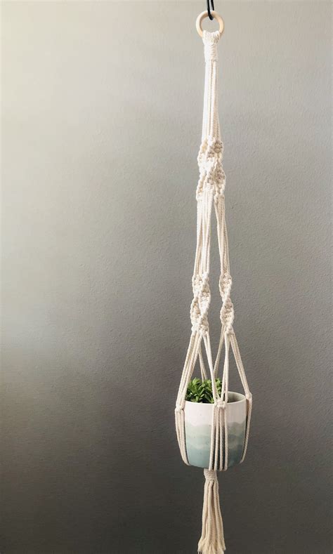 Single Handmade Macrame Plant Hanger Various Styles Boho Decor