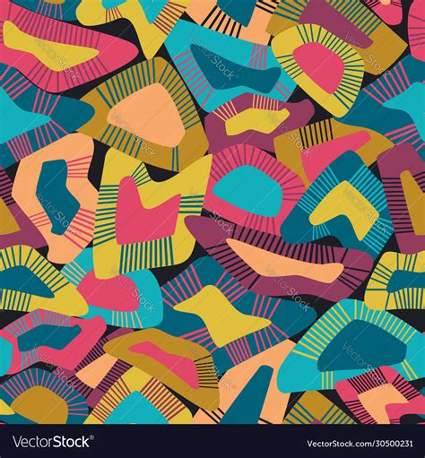 Playful Bright Shapes Abstract Geometrical Vector Image