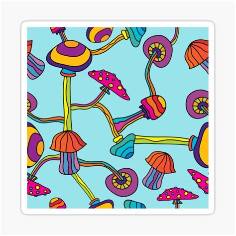 Psychedelic Magic Mushroom Ornament 0003 Sticker For Sale By Grebenru