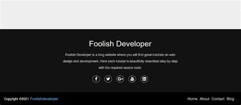 Simple Responsive Footer Design Using Html And Css