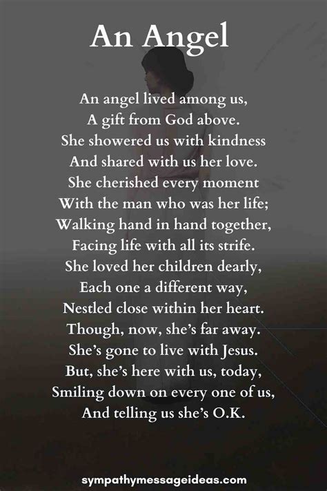 The Most Touching Funeral Poems For Moms Sympathy Message Ideas