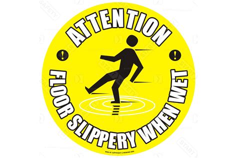 Attention Slippery When Wet Floor Sign 430mm Buy Online Today