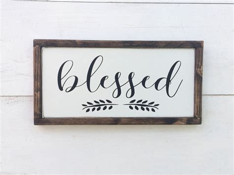 Blessed Sign Framed Blessed Sign Blessed Sign Wood