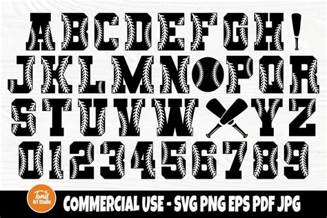 Baseball Font Svg Cut Files Baseball Letters And Numbers